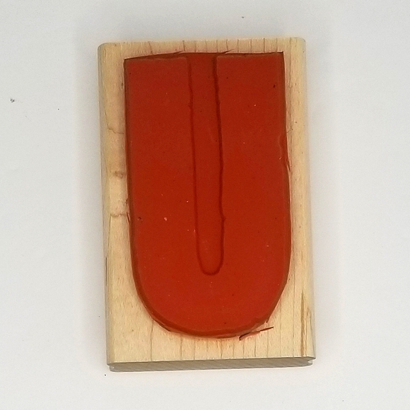 Stampin' Up "All About U" Chunky Rugged 'U' Wooden Rubber Stamp - Picture 3 of 3